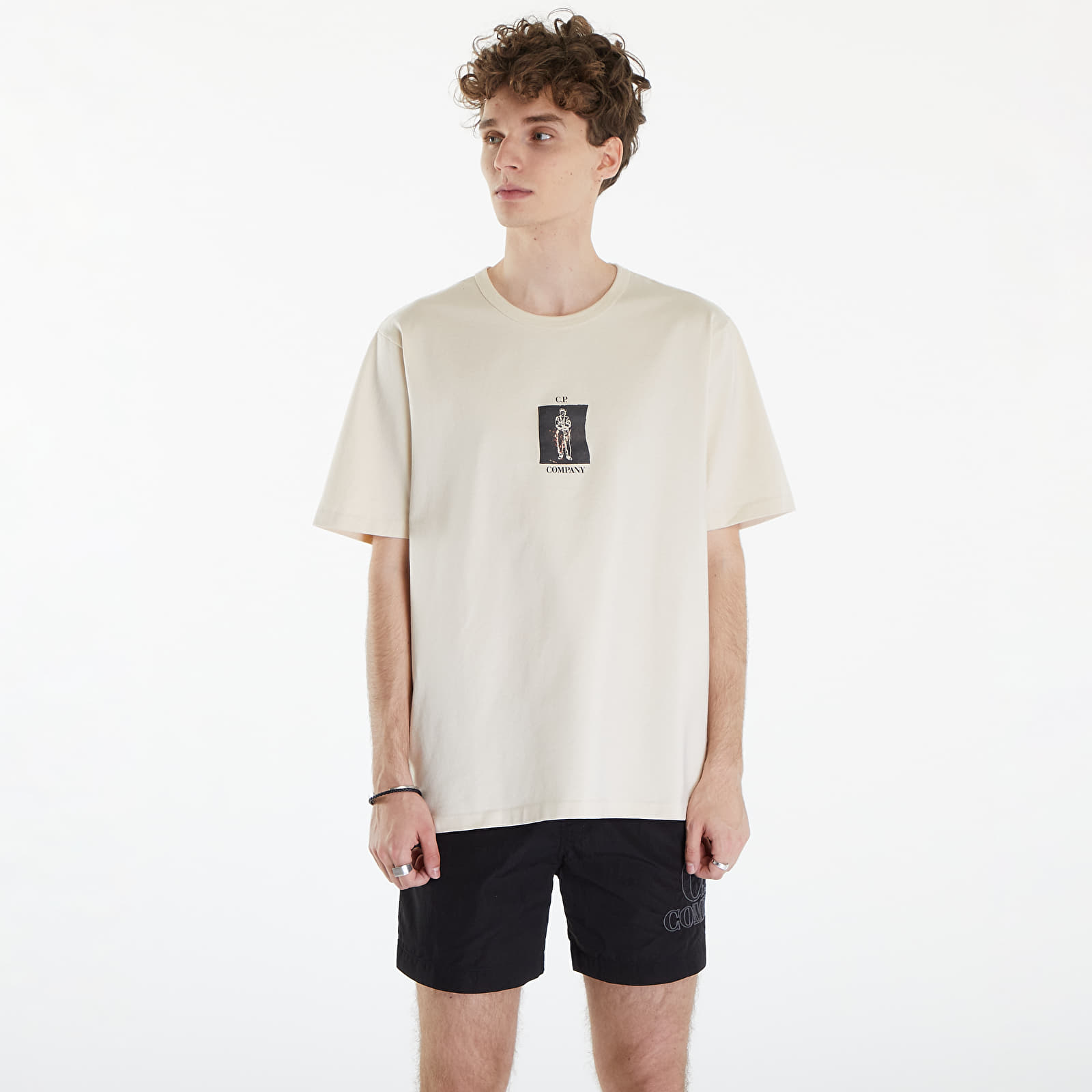 T-shirts C.P. Company Mercerized Twisted Graphic T-Shirt Pistachio Shell