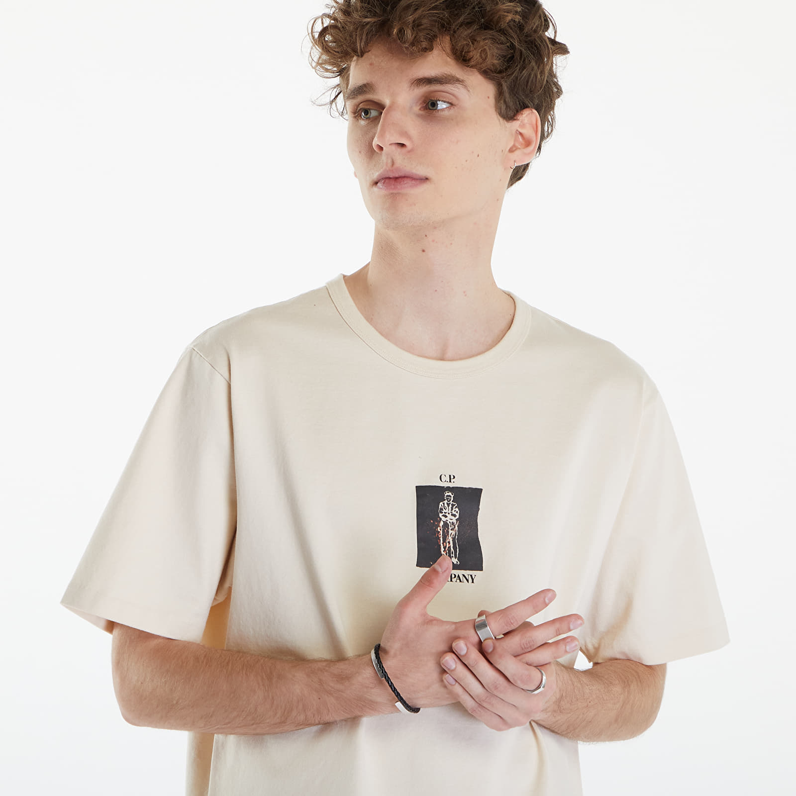 T-shirts C.P. Company Mercerized Twisted Graphic T-Shirt Pistachio Shell