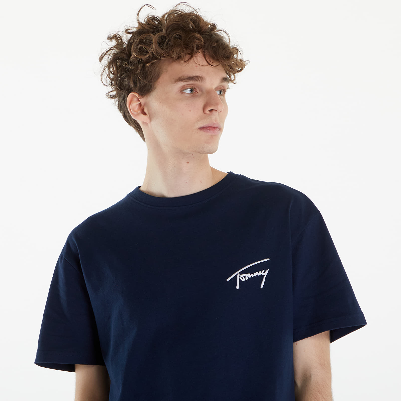 Trička Tommy Jeans Reg Signature Tee Blue