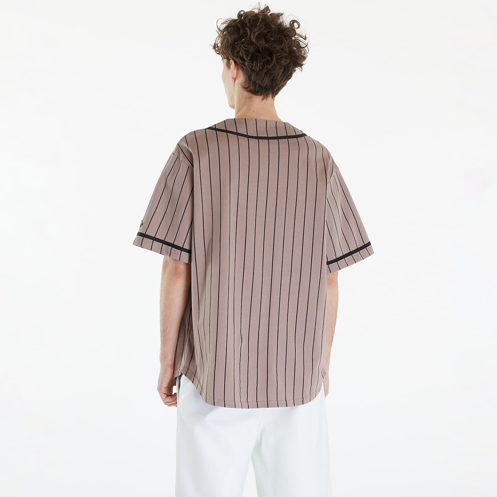 Tricouri New Era Pinstripe Jersey Ash Brown/ Black