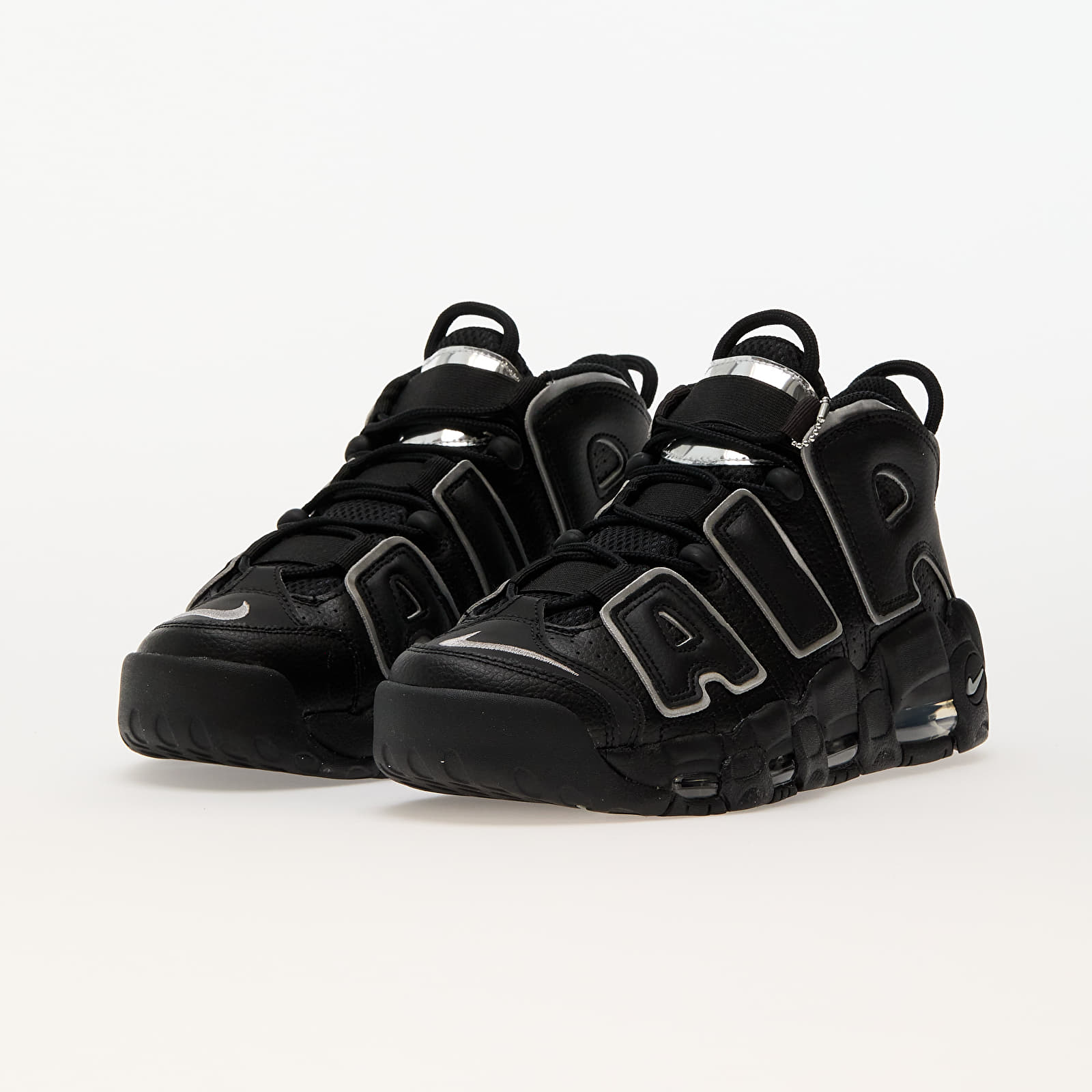 Dámske topánky a tenisky Nike W Uptempo '96 Black/ Metallic Silver-Turquoise Blue