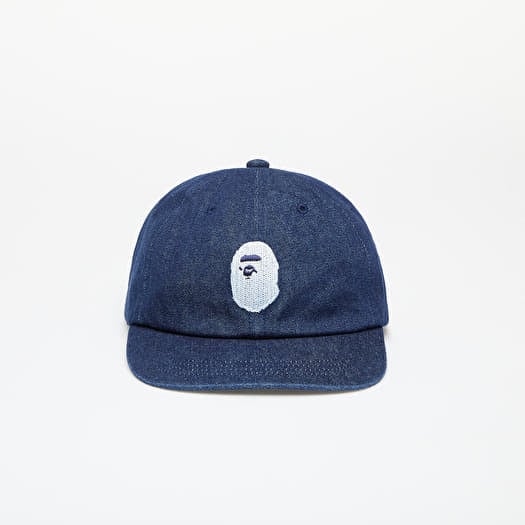 Šiltovka A BATHING APE Ape Head Denim Cap Indigo