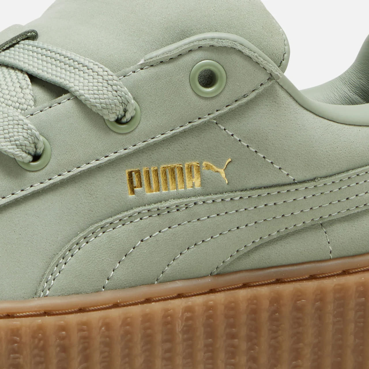 Men's shoes Fenty x Puma Creeper Phatty Nubuck Green Fog-Puma Gold-Gum