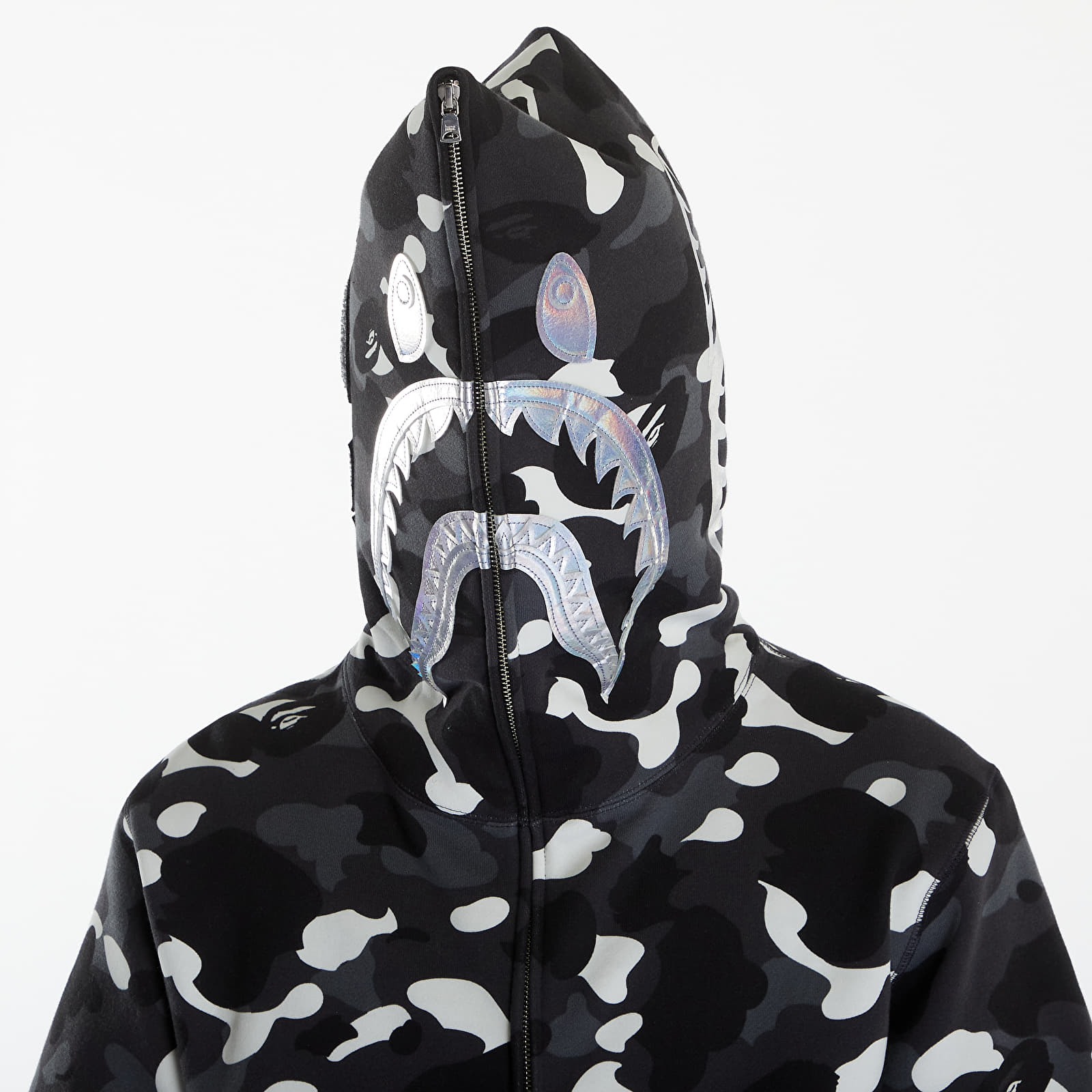 Bape city camo shark hoodie glow in the dark black outlet