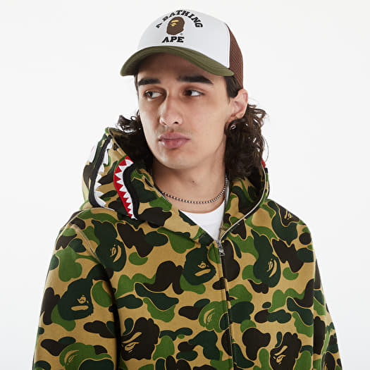 A BATHING APE Abc Camo Shark Full Zip Hoodie Green Footshop