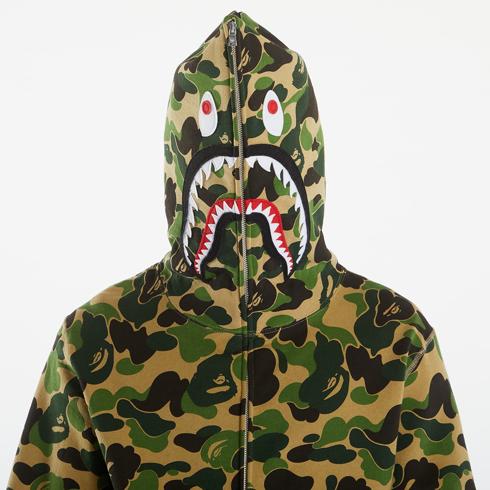 Hoodies and sweatshirts A BATHING APE Abc Camo Shark Full Zip Hoodie Green Footshop