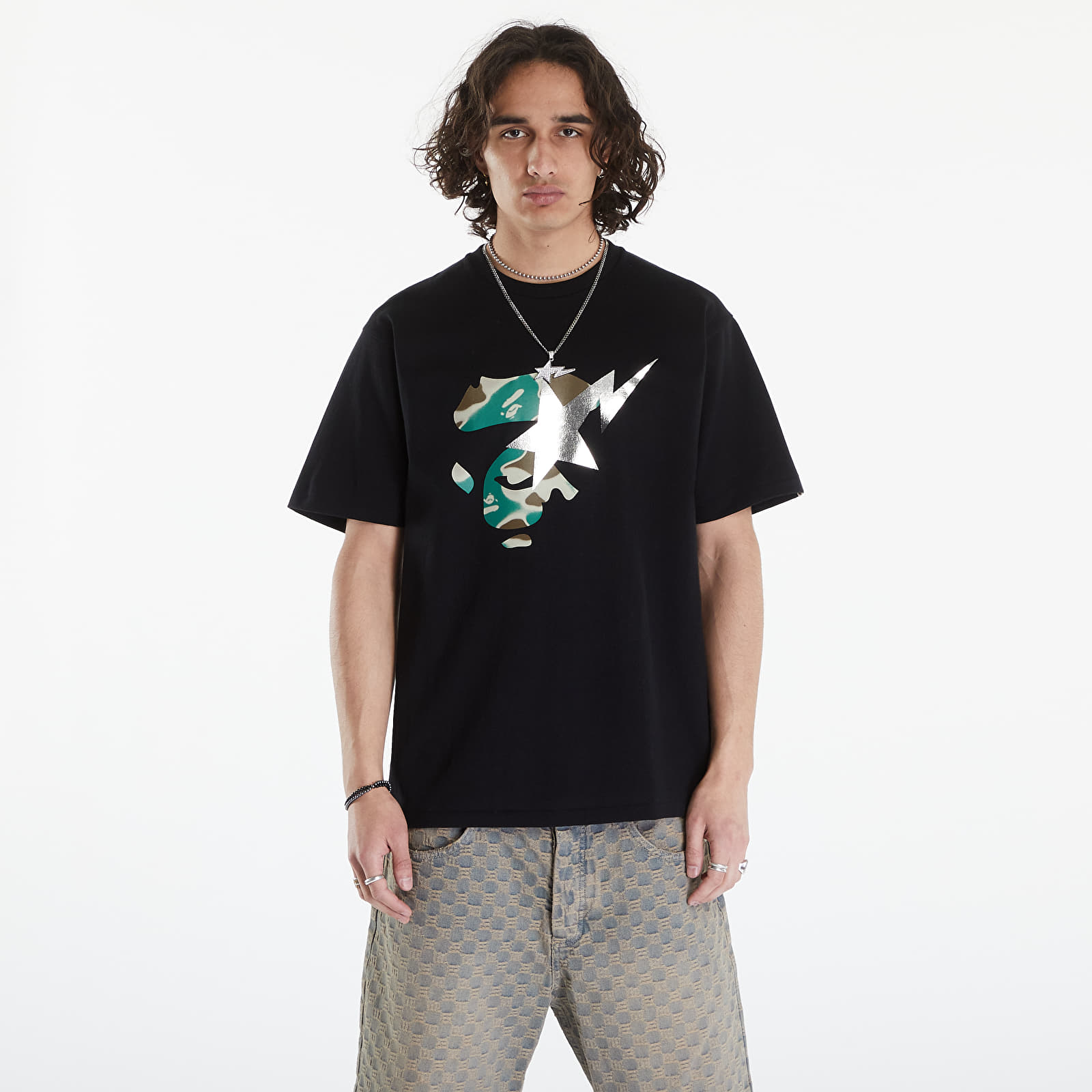 BAPE STORE® JAPAN OFFICIAL | LIQUID CAMO APE FACE STA TEE