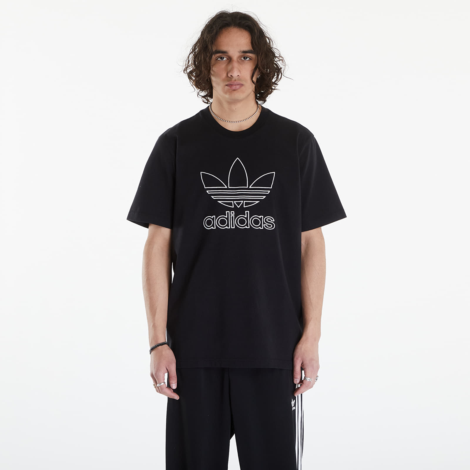 Adidas outline tee black outlet