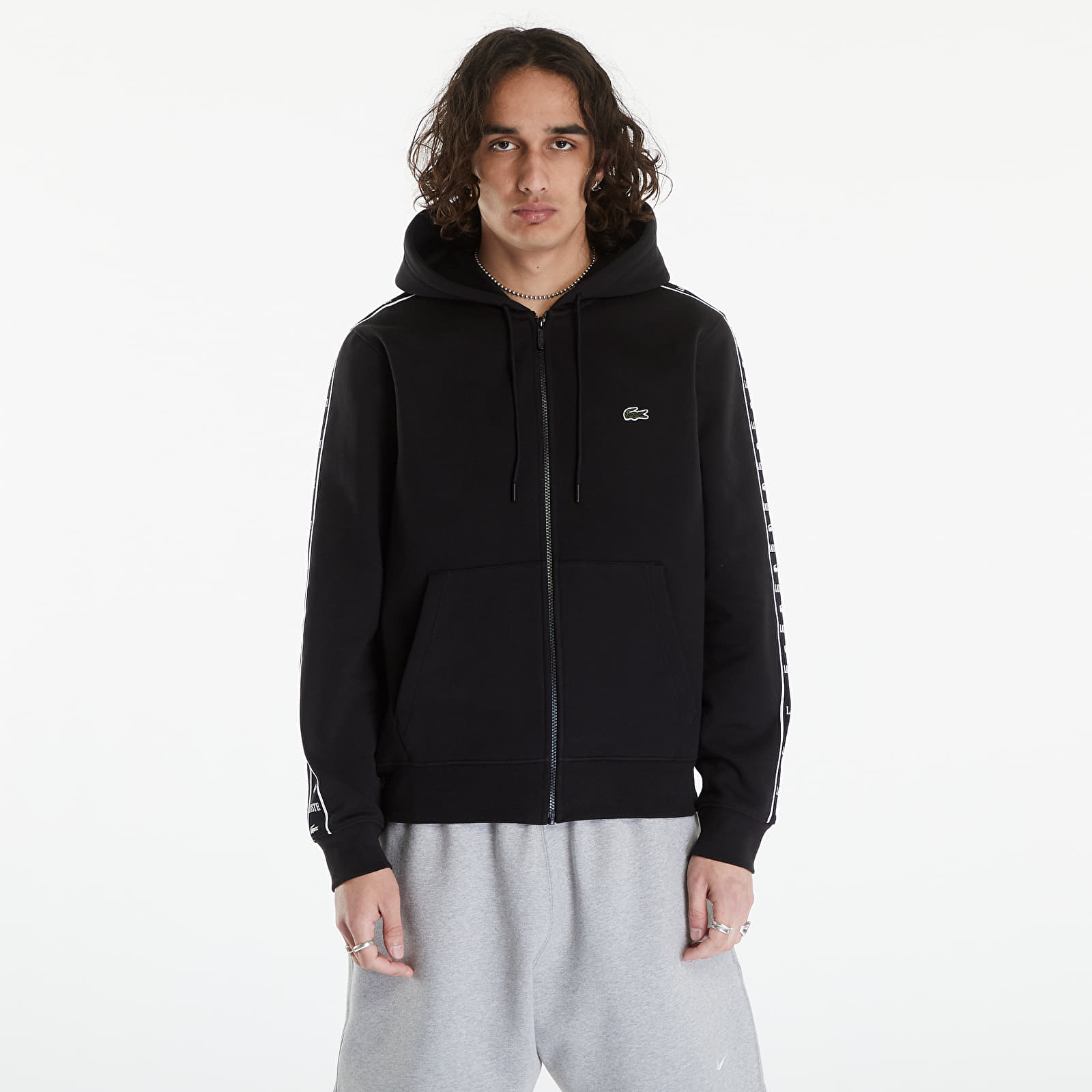 Kapucnis pulóverek és pulcsik LACOSTE Men's Sweatshirt Black
