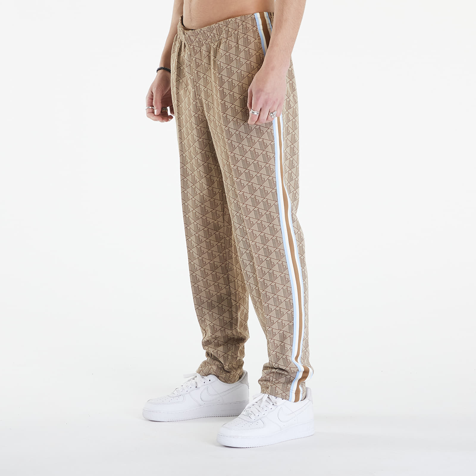 Kalhoty LACOSTE Paris Monogram Jaquard Track Pants Croissant/ Cookie