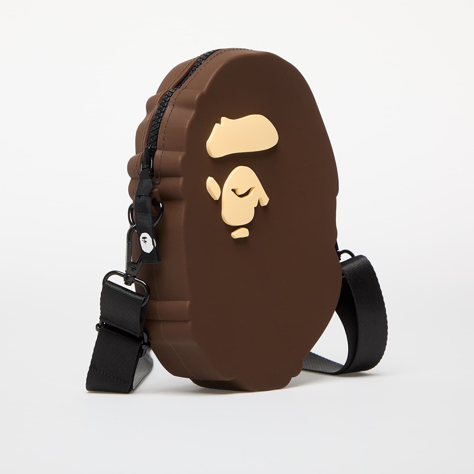 A BATHING APE Ape Head Silicon Shoulder Bag Brown | Footshop