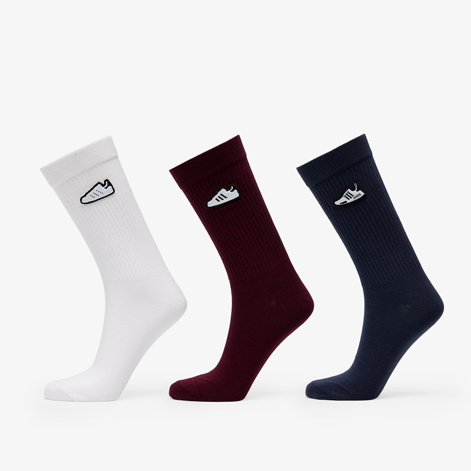 Чорапи adidas Crew Socks 3-Pack Maroon/ White/ Shadow Navy