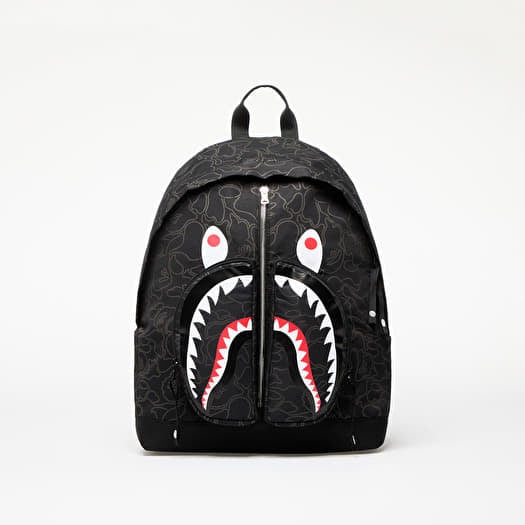 Batoh A BATHING APE Neon Camo Shark Day Pack Black