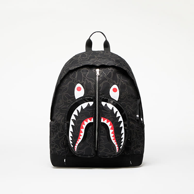 A BATHING APE Neon Camo Shark Day Pack Black | Footshop