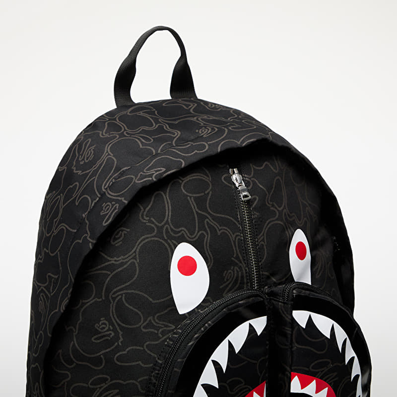 A BATHING APE Neon Camo Shark Day Pack Black | Footshop