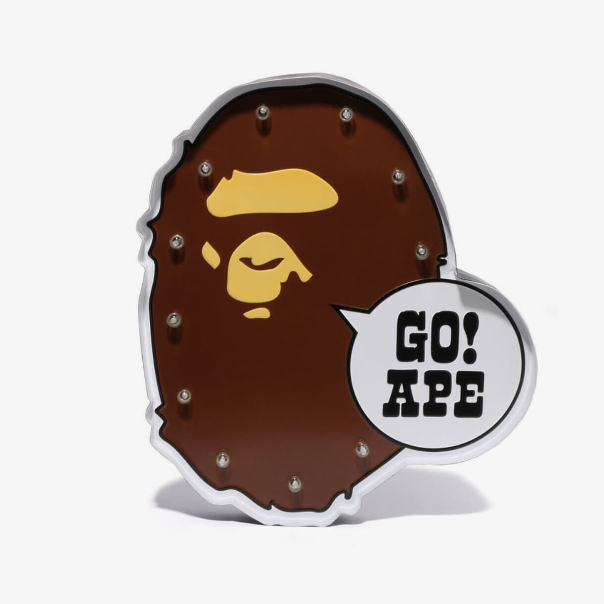 andere Accessoires A BATHING APE Ape Head Led Signboard Brown