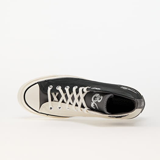 Grey leather converse mens top