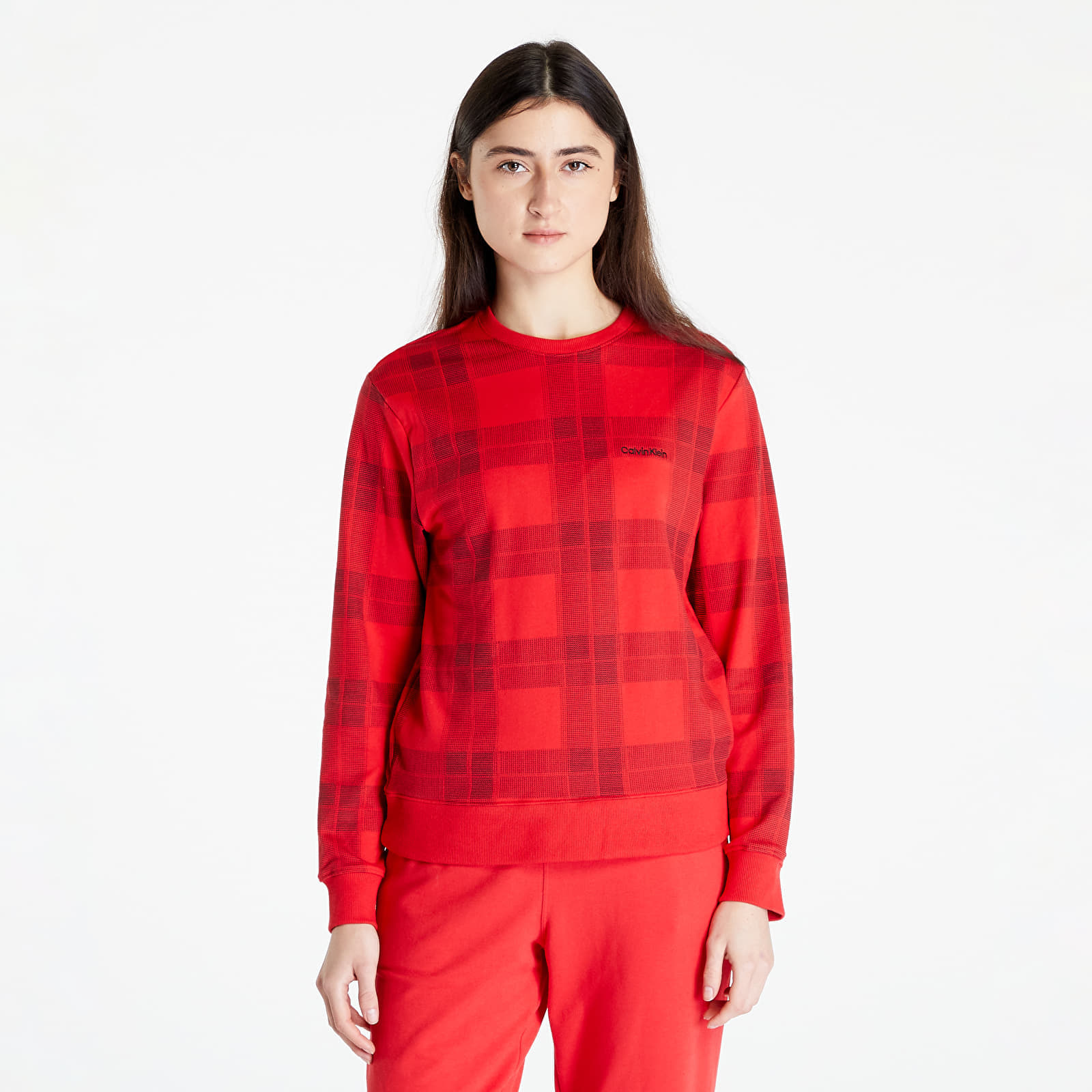 Пижама Calvin Klein Mc Holiday Lw Rf L/S Sweatshirt Textured Plaid/ Exact