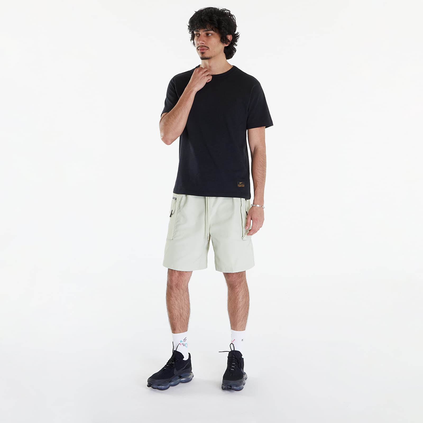 T-shirts Nike Life Men's Short-Sleeve Knit Top Black/ Black