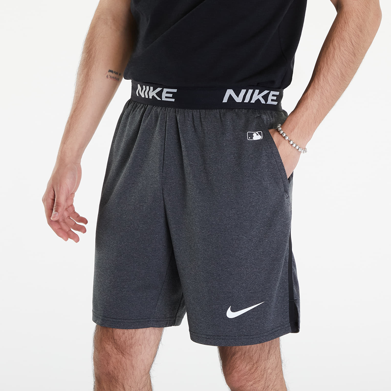 Šortky Nike Men's AC DF Short Knit Chicago White Sox Black/ Black