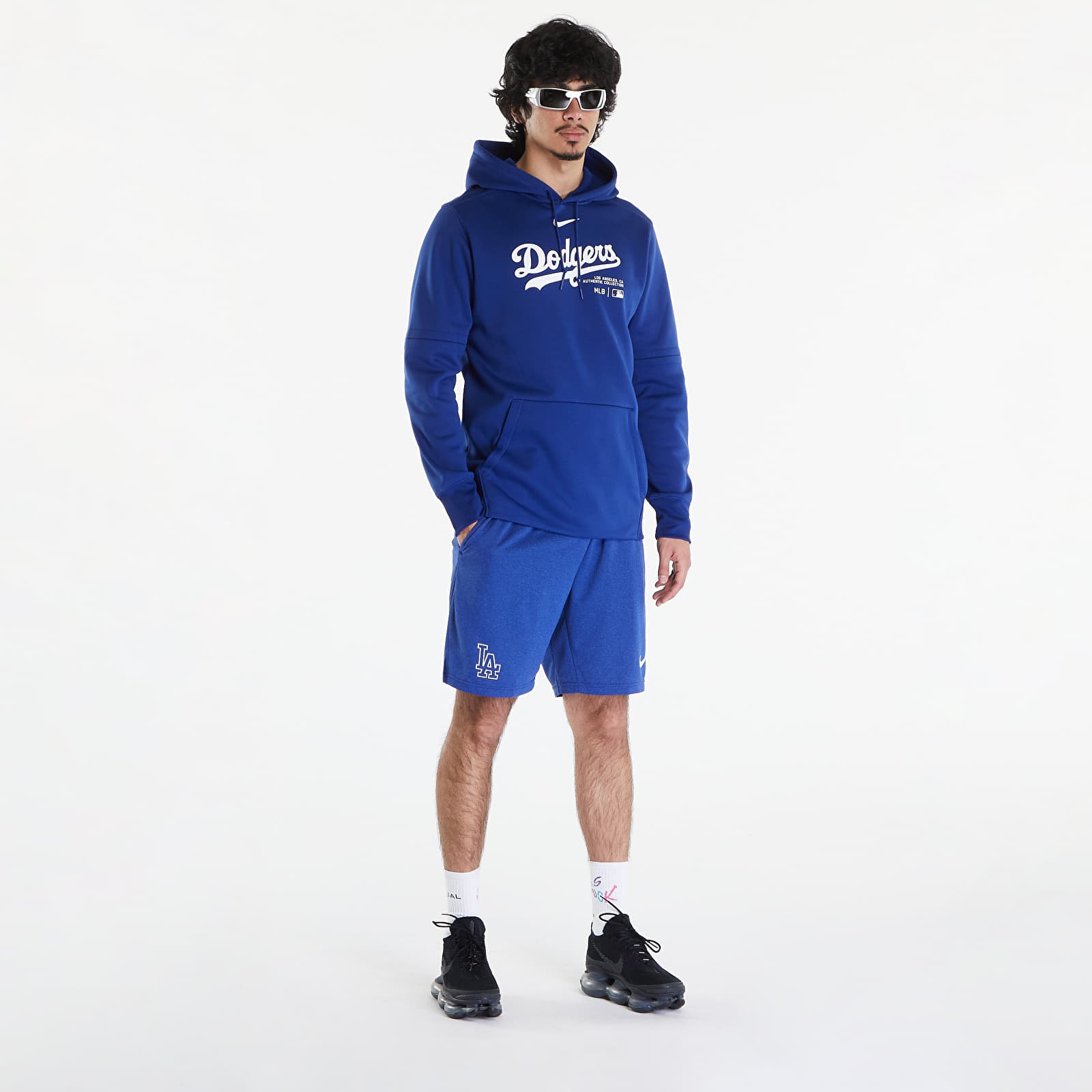 Hettegensere og sweatshirts Nike Men's AC TF Hoodie PO Los Angeles Dodgers Deep Royal Blue/ Deep Royal Blue