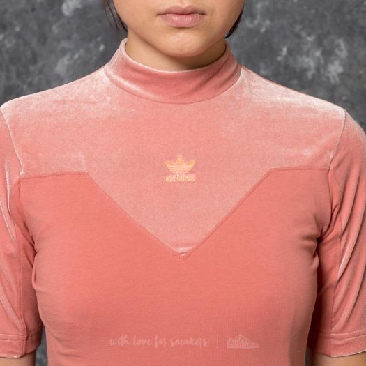 adidas Velvet Vibes High Neck Tee Raw Pink Footshop