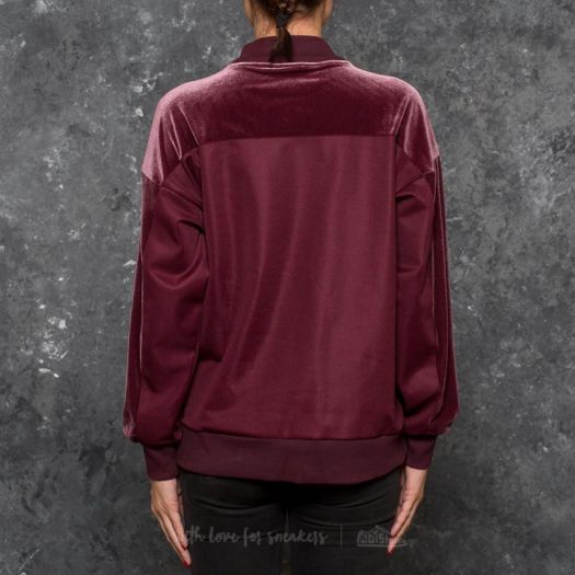 Adidas originals womens velvet vibes shirt maroon sale
