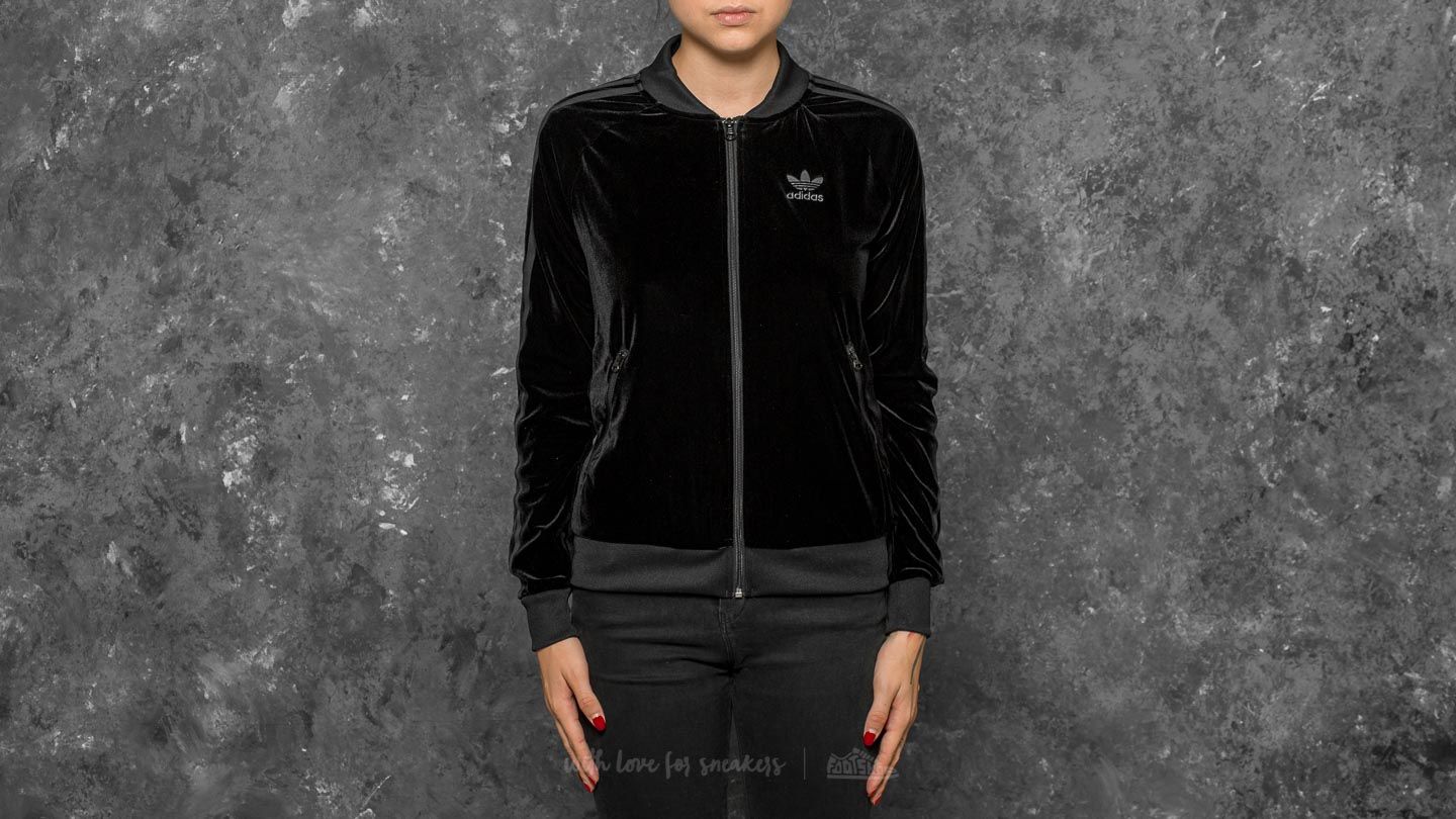 Hoodies and sweatshirts adidas Velvet Vibes Superstar Track Jacket Black