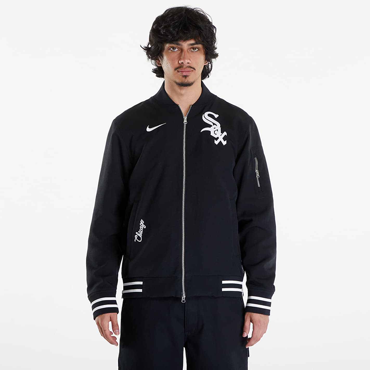 Якета Nike Men’s AC Bomber Jacket Chicago White Sox Black/ Black/ White