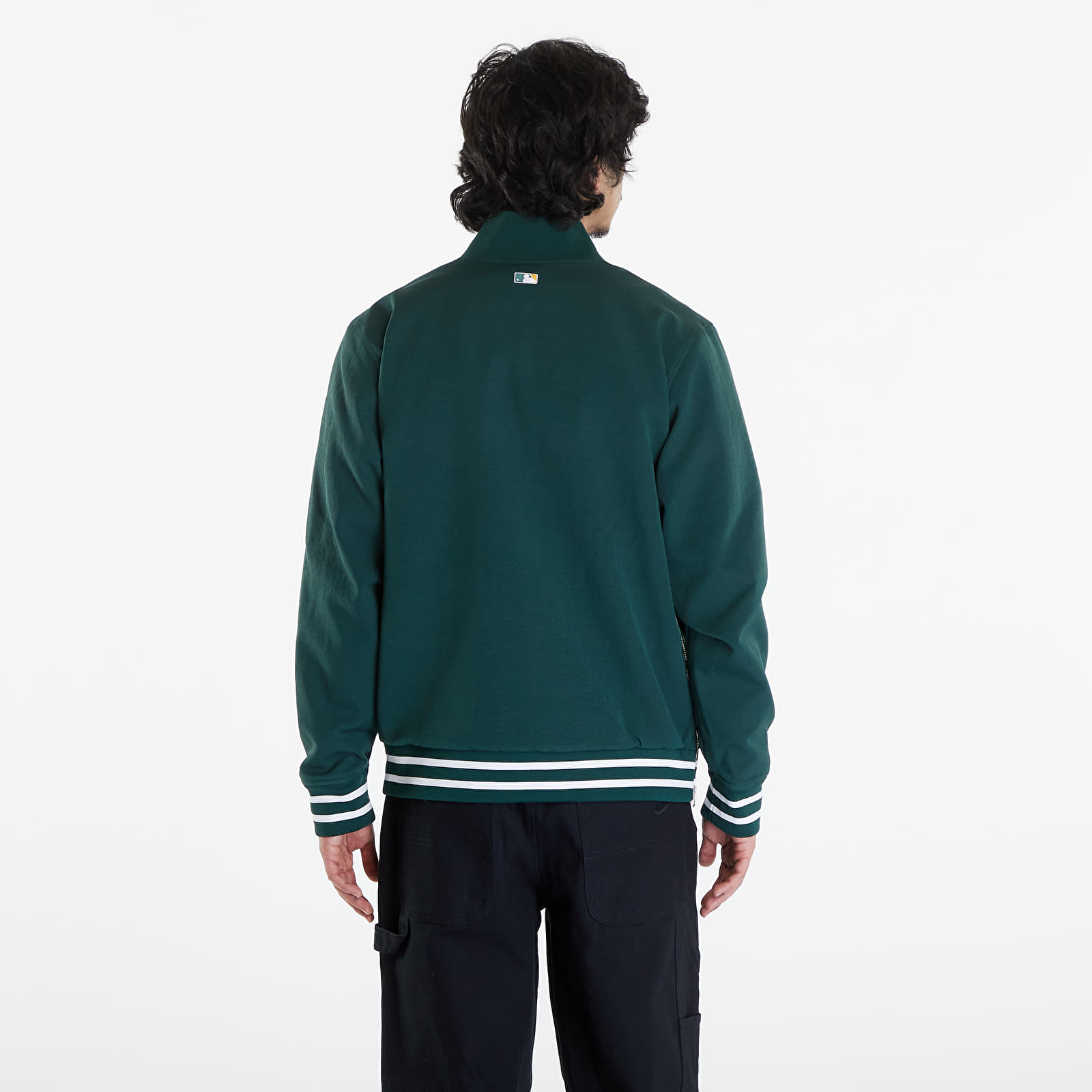 Bomber Nike Men's AC Bomber Jacket Oakland Athletics Pro Green/ Pro Green/ White