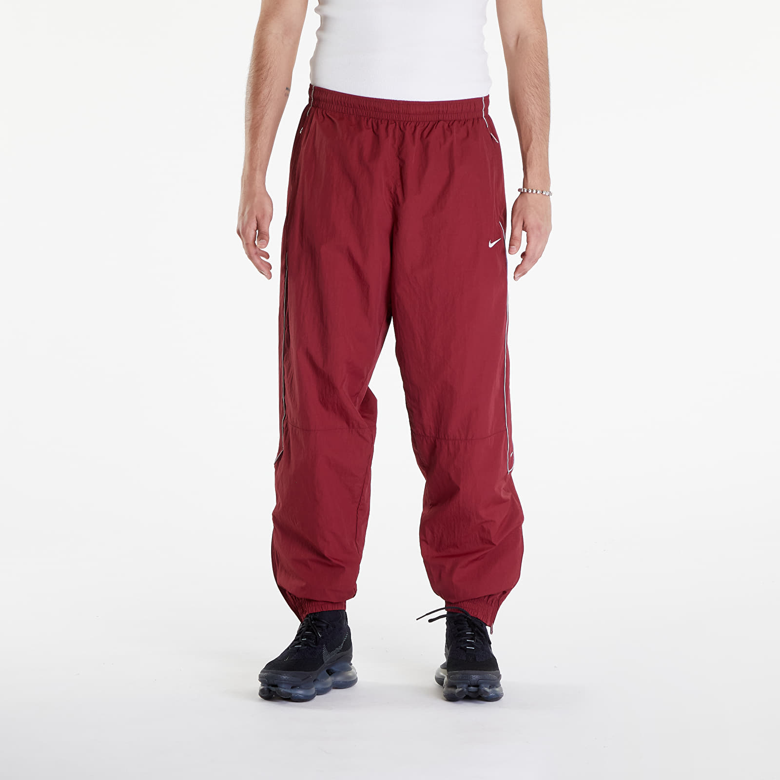 Pants and jeans Nike Solo Swoosh Men's Track Pants Team Red/ White
