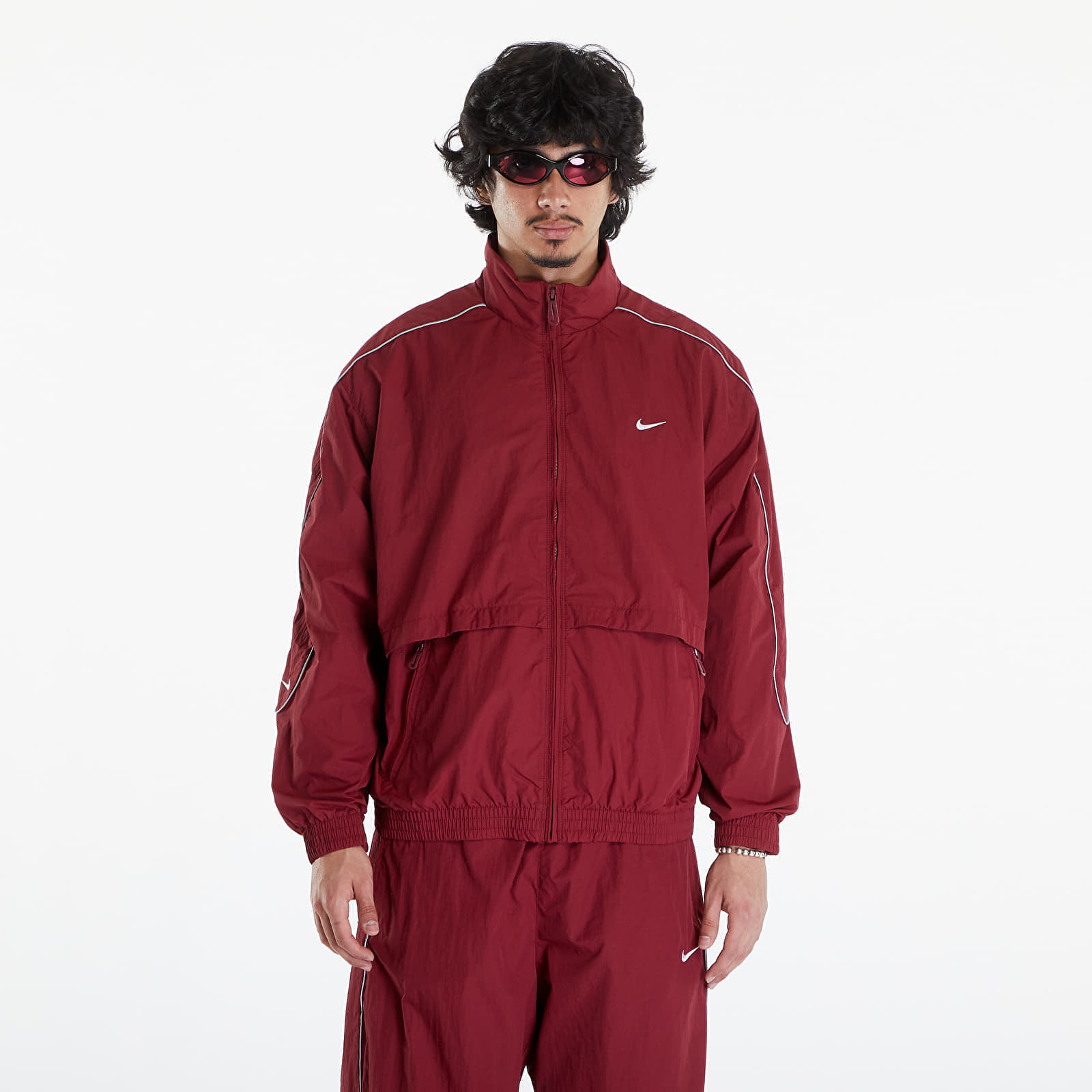 Якета Nike Sportswear Solo Swoosh Men’s Woven Track Jacket Team Red/ White