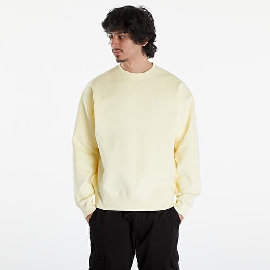 Mikina Nike Solo Swoosh Men's Fleece Crew Alabaster/ White