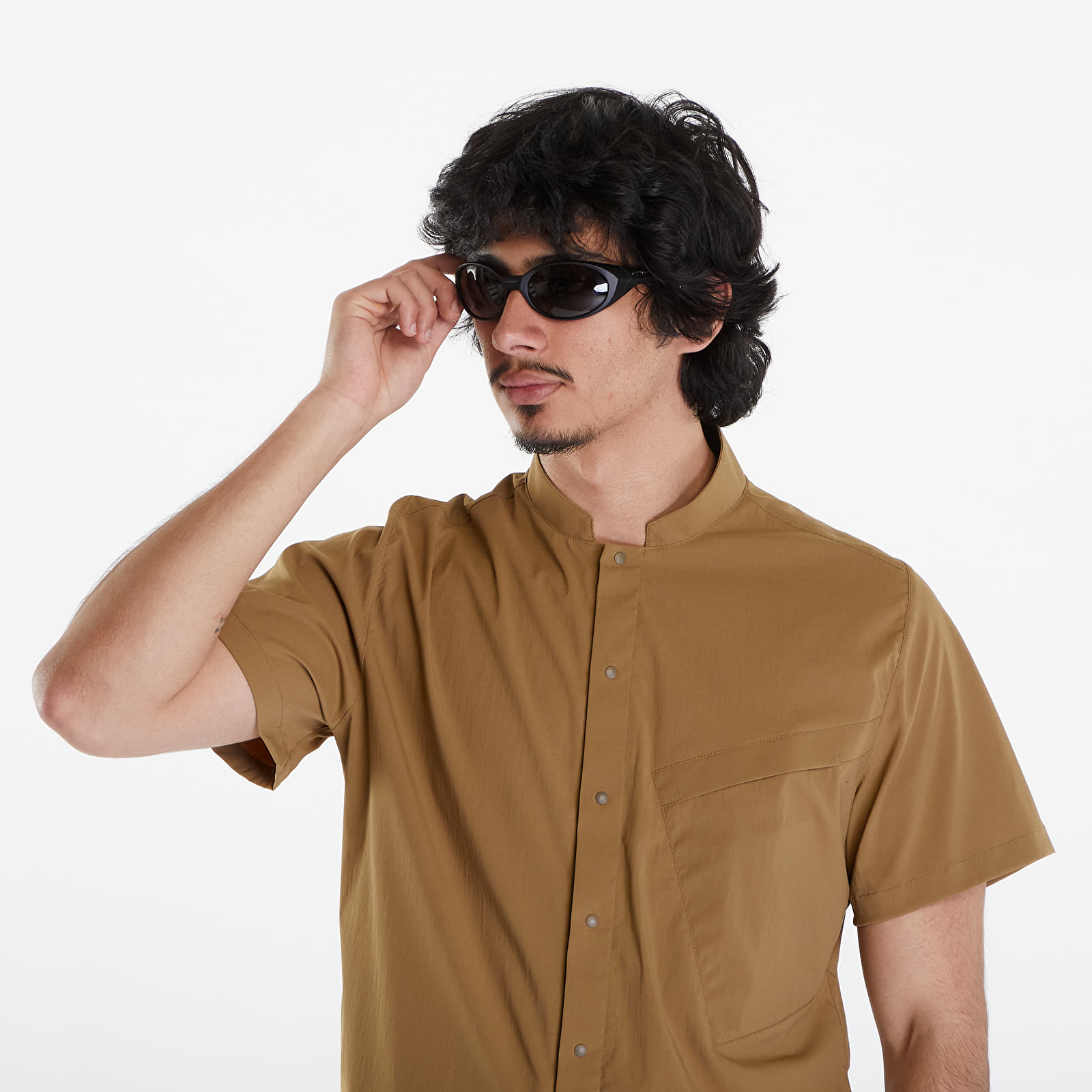 Košele Poutnik by Tilak Blade Short-sleeve Shirt Bronze Brown