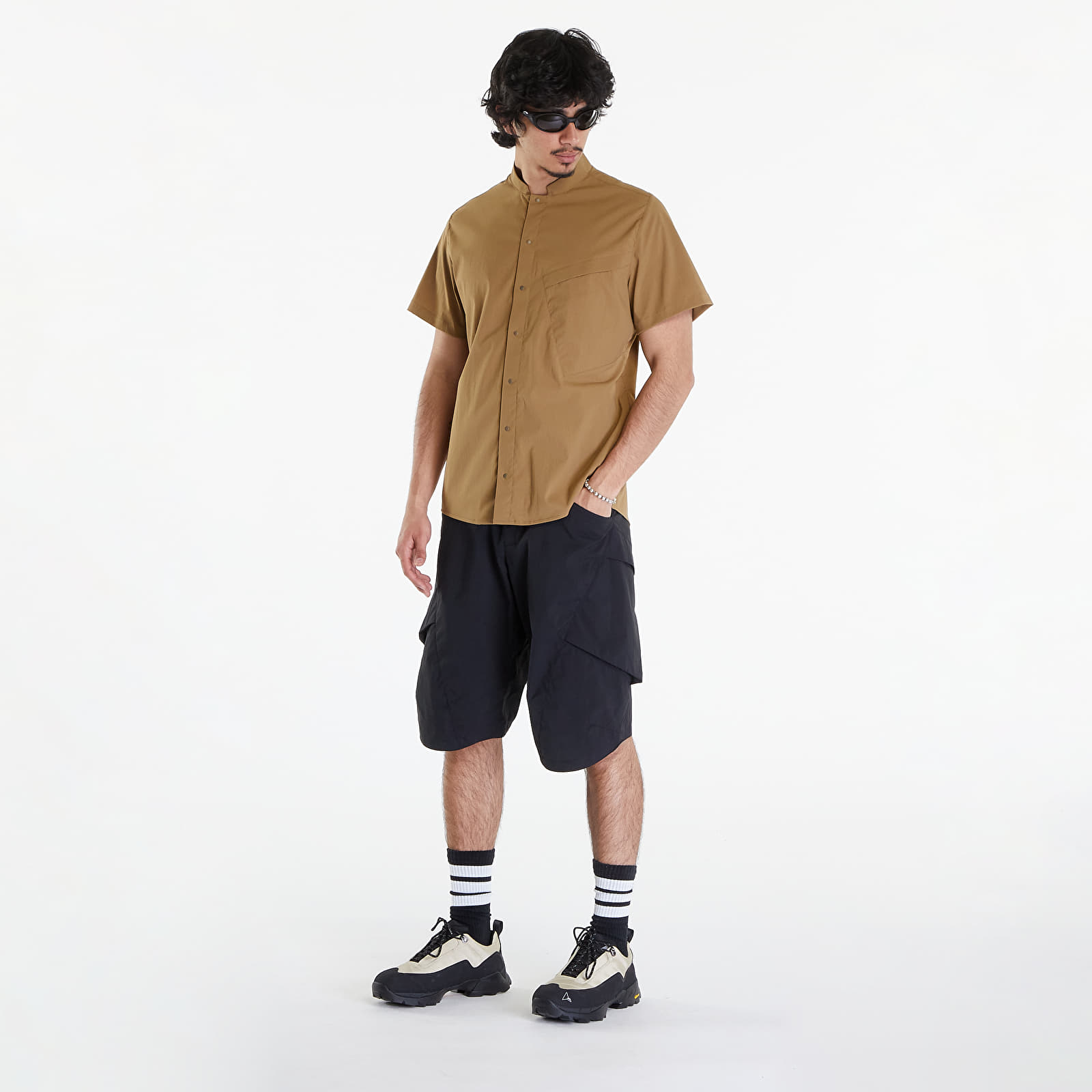 Košele Poutnik by Tilak Blade Short-sleeve Shirt Bronze Brown