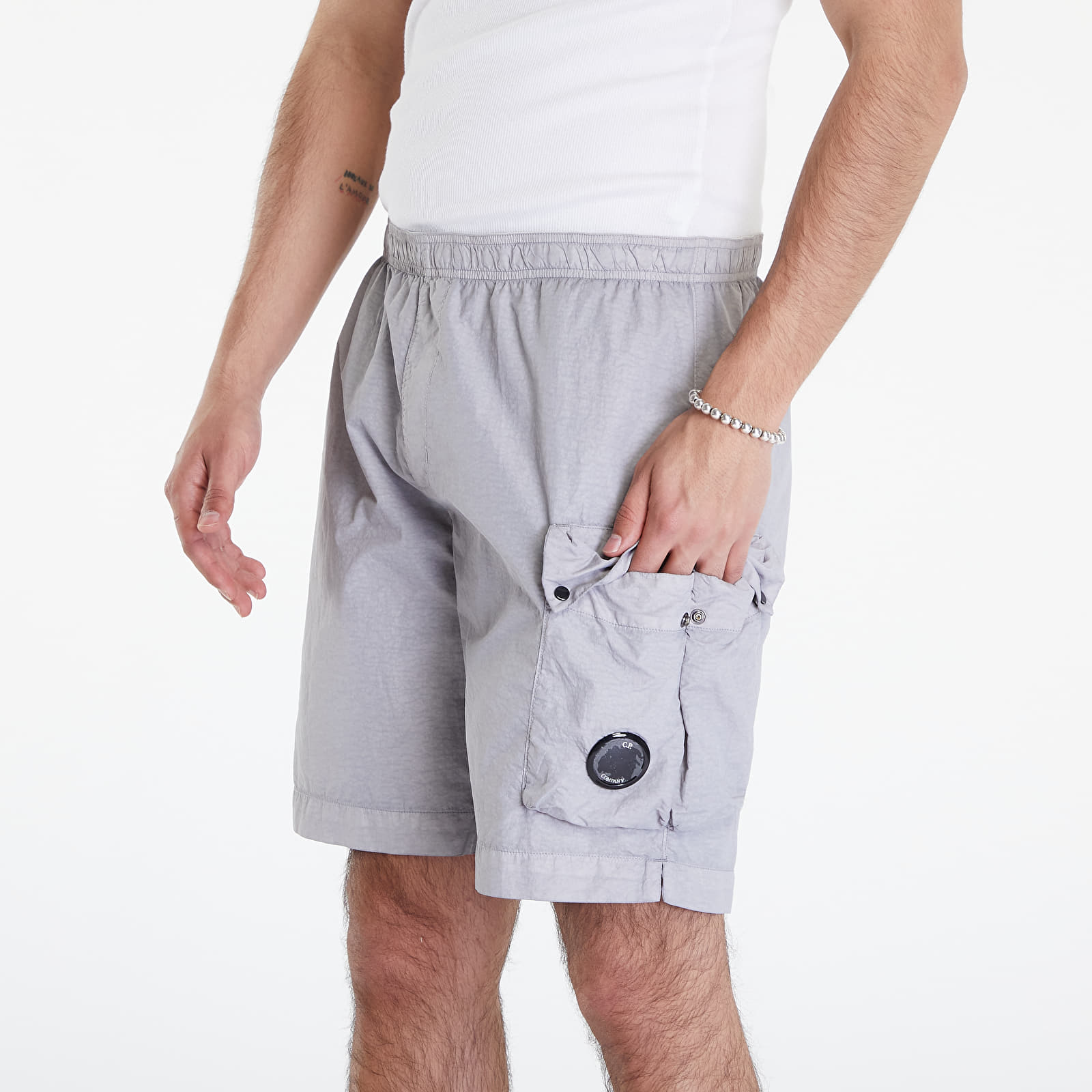 Shorts C.P. Company Boxer Beach Shorts Drizzle Grey Footshop