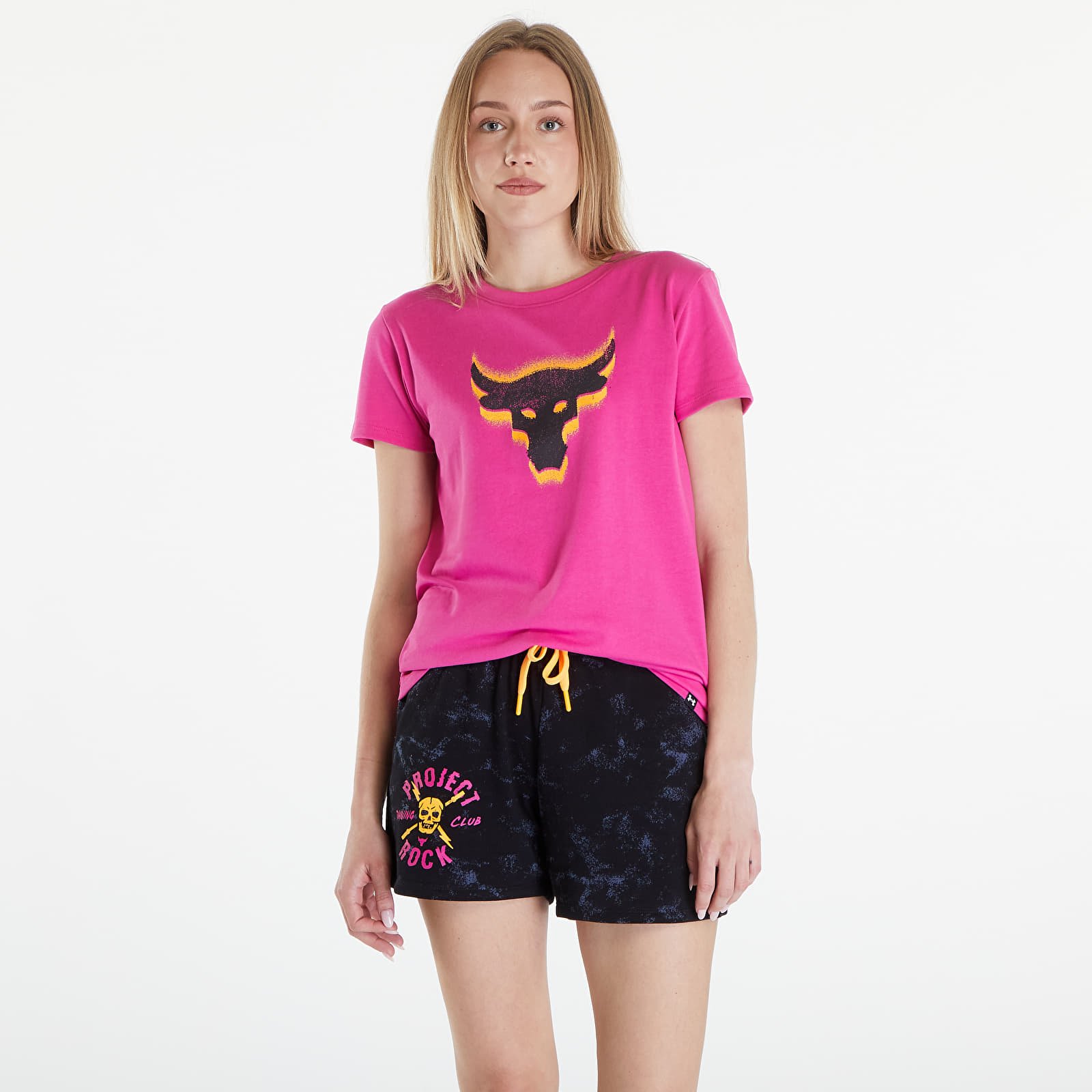 T-shirts Under Armour Project Rock W Underground Core T Astro Pink/ Black