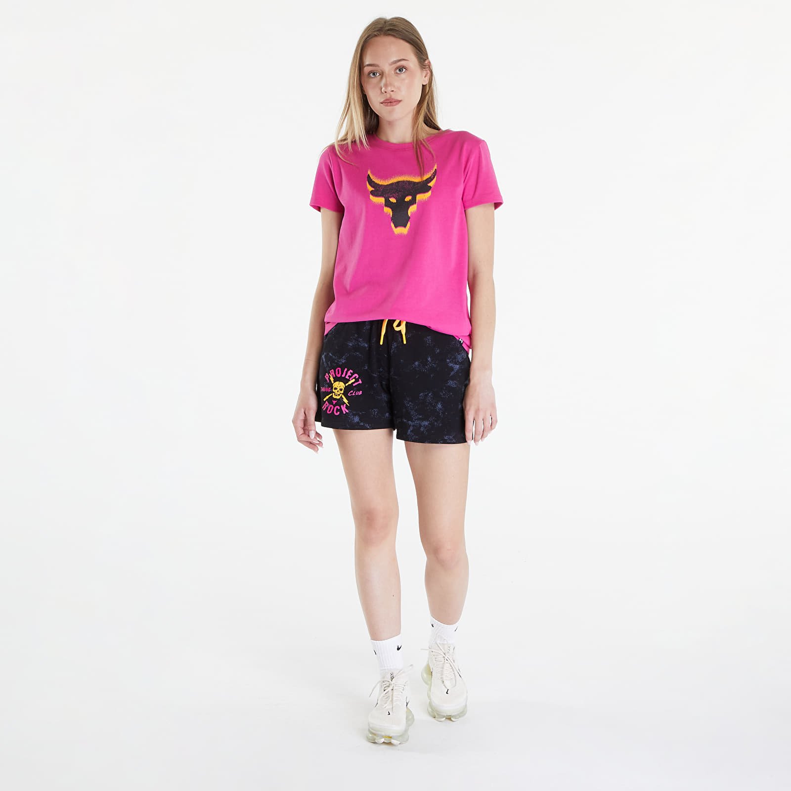 T-shirts Under Armour Project Rock W Underground Core T Astro Pink/ Black