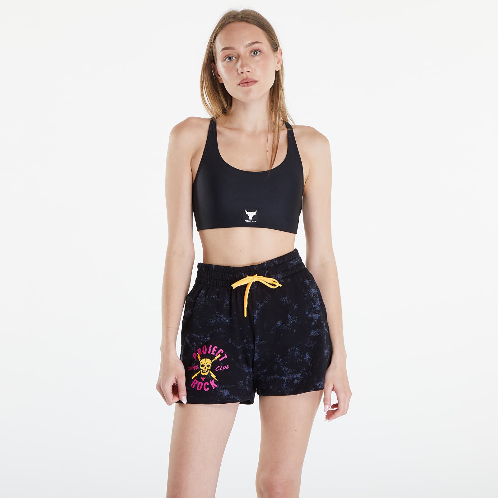 BHs Under Armour Project Rock All Train Crossbck Bra Black/ White