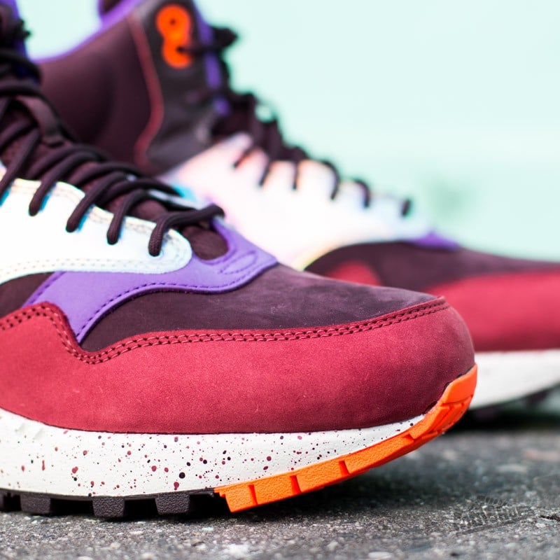 Damen Sneaker und Schuhe Nike WMNS Air Max 1 Mid Sneakerboot WP Deep Burgundy Hyper Grape Footshop