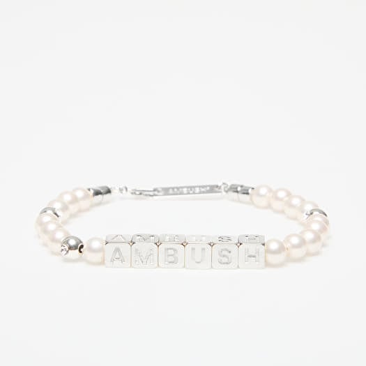 Bransoletki Ambush Pearl Letterblock Bracelet Silver | Footshop