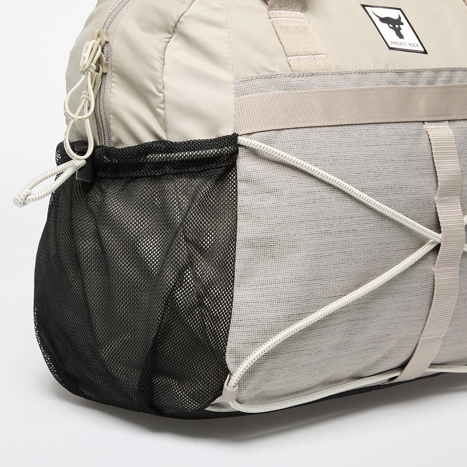 Crossbody чанти Under Armour Project Rock Gym Bag SM Timberwolf Taupe/ Black/ Black