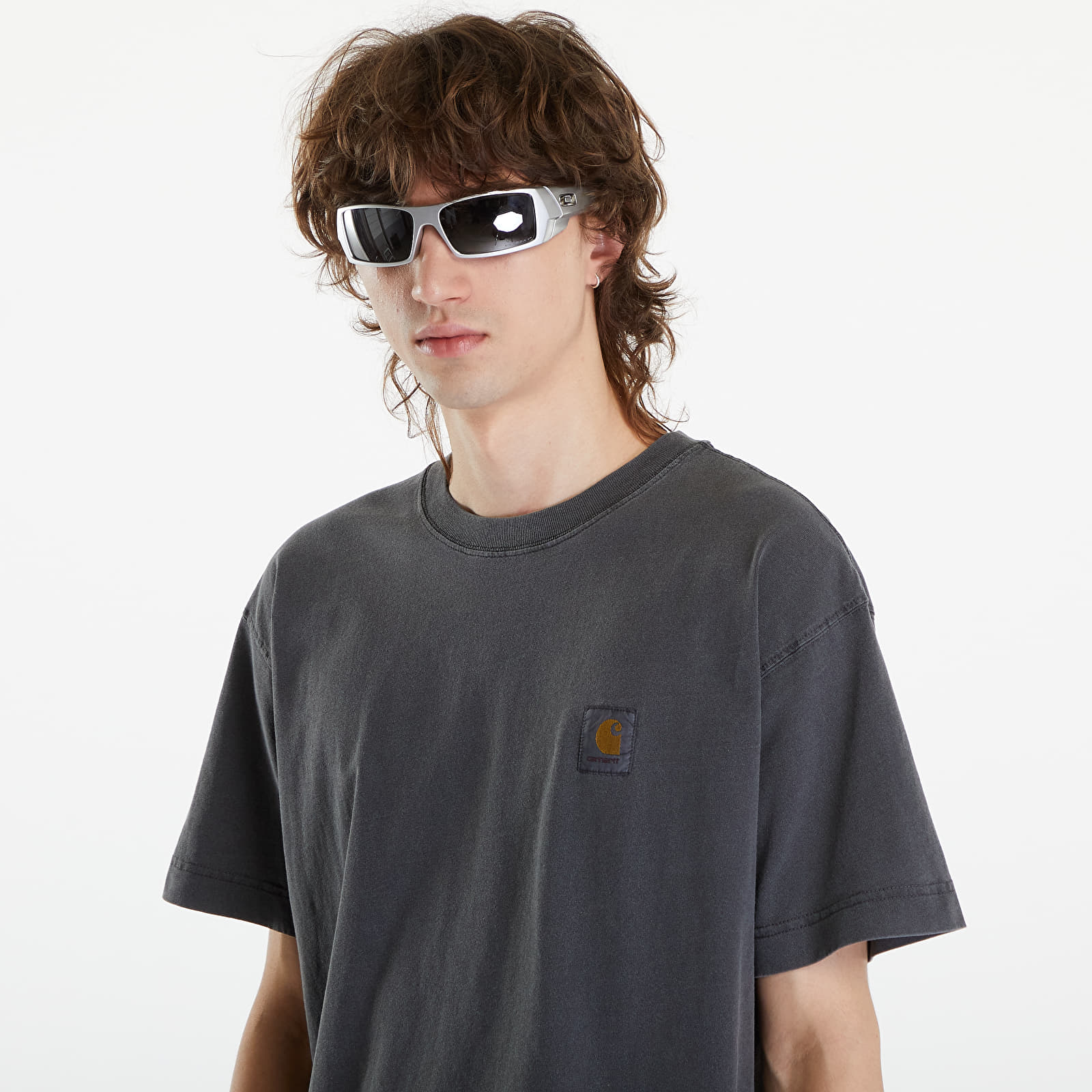 T-shirts  Carhartt WIP Nelson Short Sleeve T-Shirt UNISEX Charcoal Garment Dyed