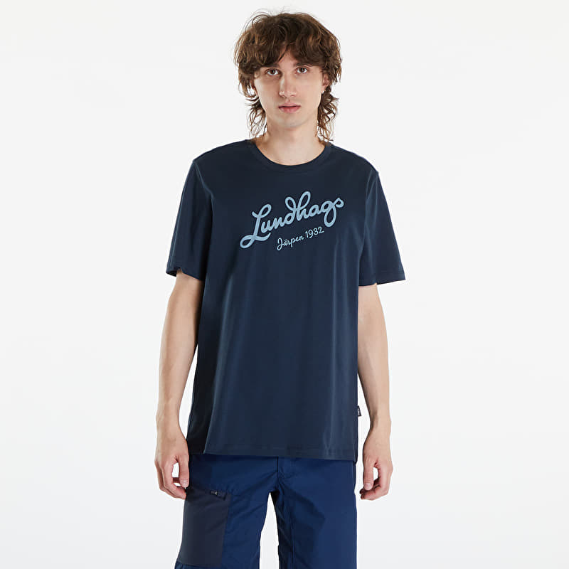 T-shirt Lundhags Järpen Logo T-Shirt M Deep Blue