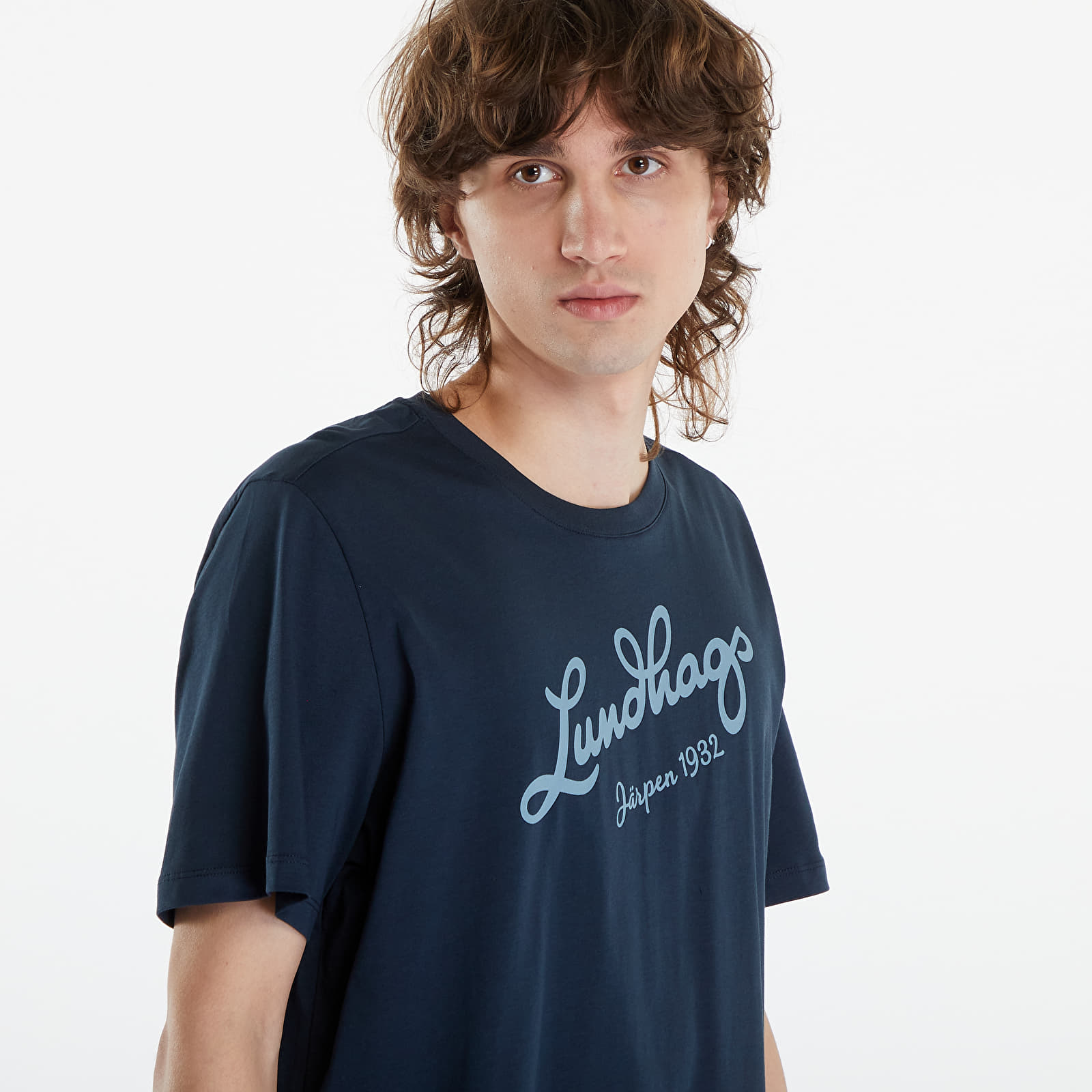 Men's T-shirts Lundhags Järpen Logo T-Shirt M Deep Blue