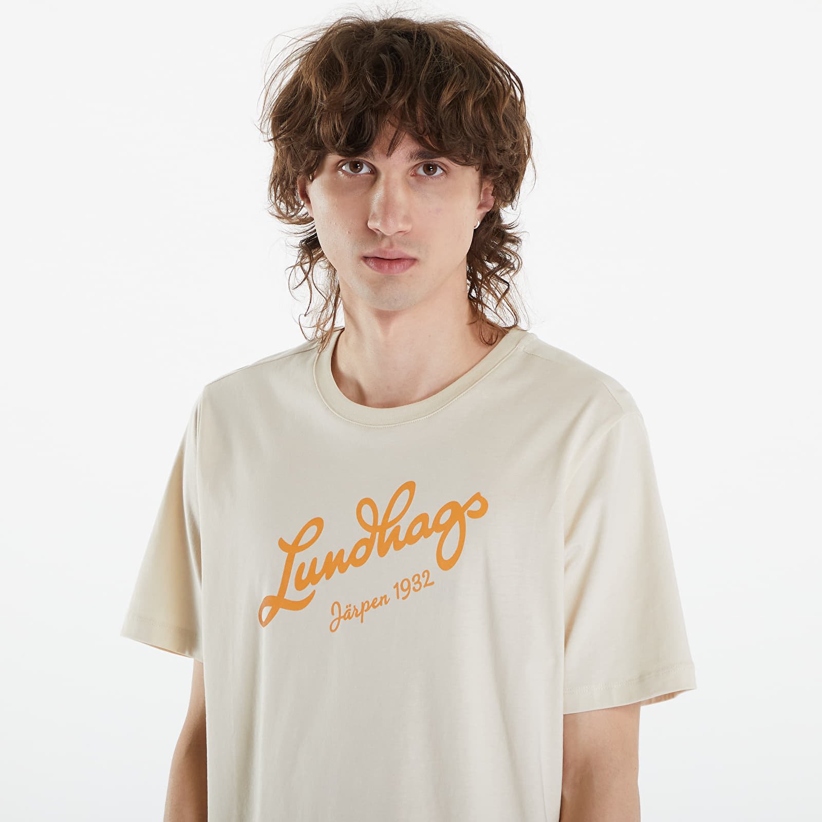 Men's T-shirts Lundhags Järpen Logo T-Shirt M Chalk White