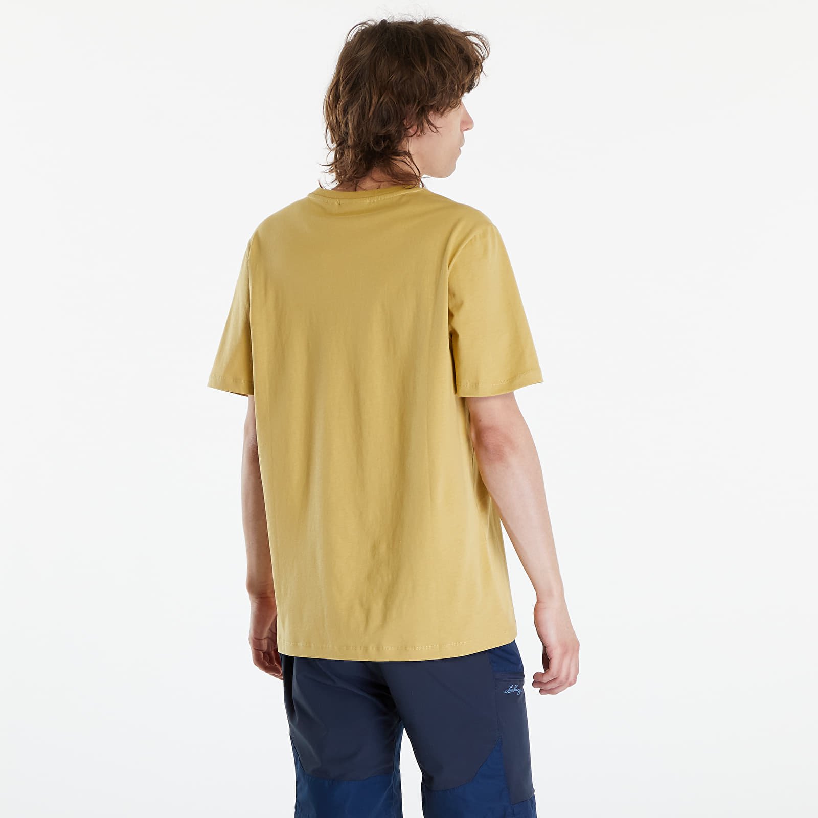 Férfi pólok Lundhags Järpen Logo T-Shirt M Straw