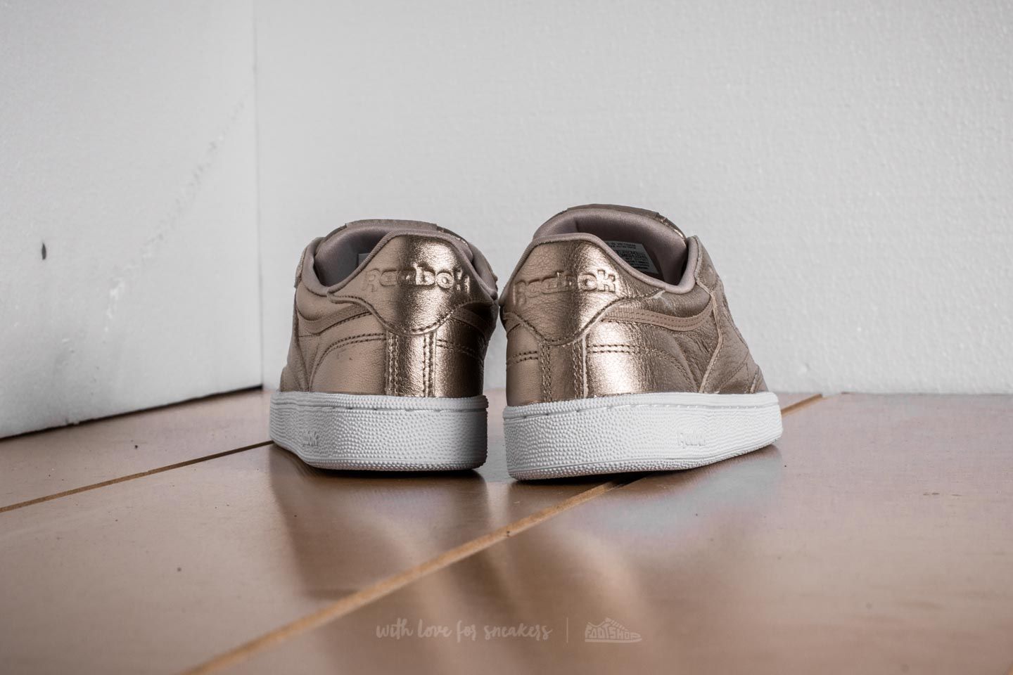 Women s shoes Reebok Club C 85 Melted Metal Pearl Met Grey Gold White Footshop