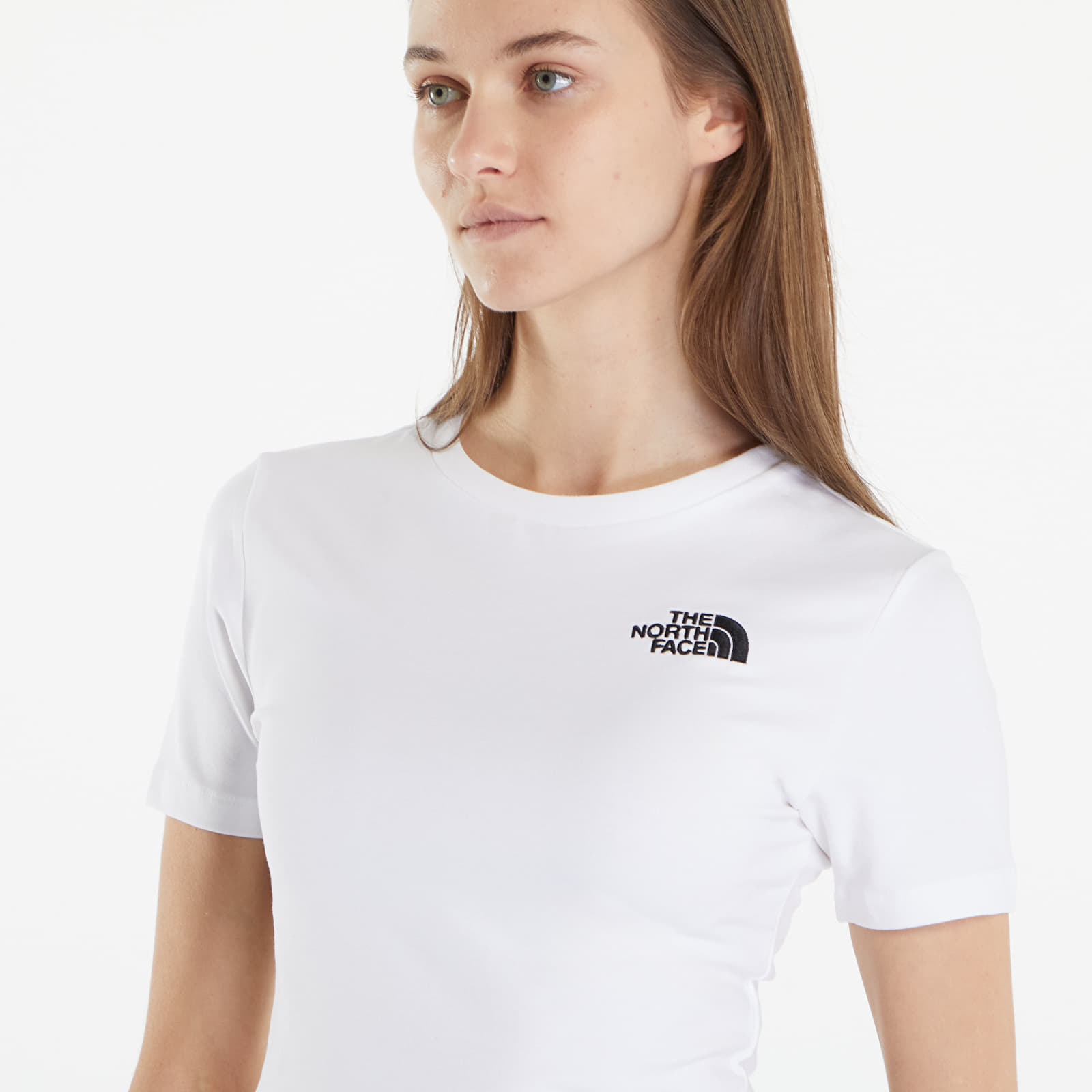 Naisten T-paidat The North Face Crop S/S Tee TNF White