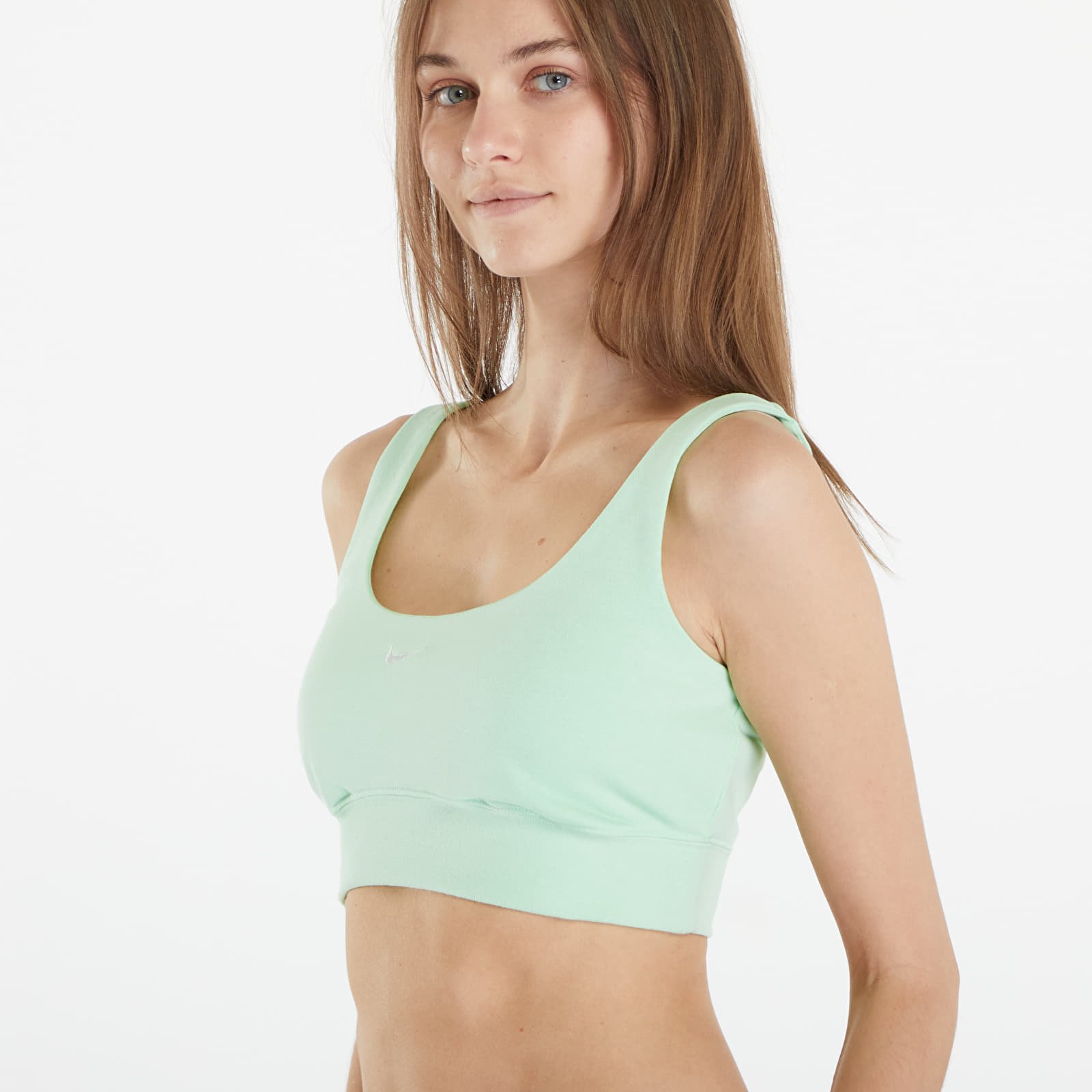 Tílka Nike Sportswear Chill Terry Women's Slim French Terry Cropped Tank Vapor Green/ Sail
